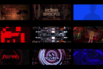 3d dj logo visuals for gigs, inside 9 scenes
