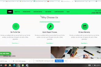 create mobile or cellphone and computer repair website