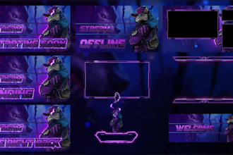 design animated stream overlay twitch logo twitch overlay kick panels facecam