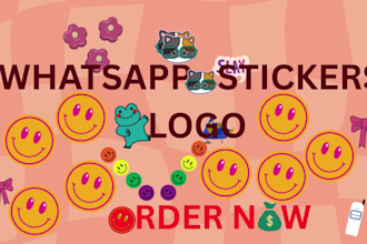 do whatsapp stickers,logo and gif