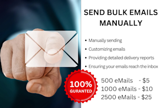 send bulk emails through sending emails manually