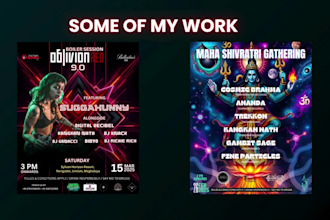 create custom album covers and edm event flyers