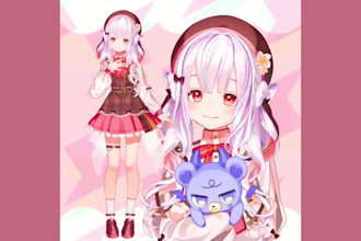 design and rig live2d vtuber model vtuber model vtuber commission 2d anime