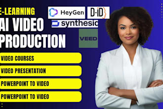 create elearning video courses, ai spokesperson videos and presentations