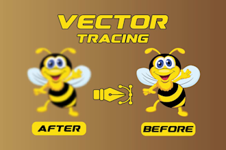 convert image to vector, trace logo to svg redraw  to ai