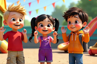 design 3d pixar style animated character, talking avatar, ai art