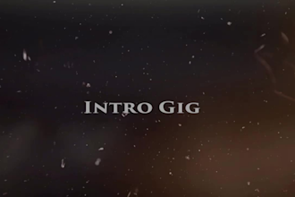 create amazing youtube intro or video intro in 2 hours