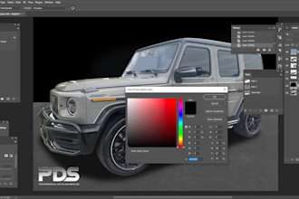 automobile shadow creation and insert background