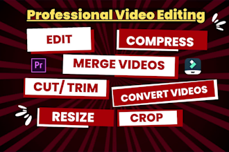 edit, cut, merge, crop, or compress videos professionally