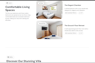 create a landing page with animations