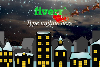 create christmas video with your logo or text message