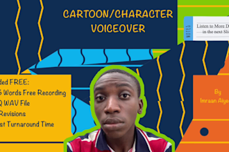 record your cartoon or character animation voiceover
