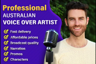 record a quality professional australian male voice over