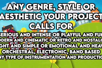 create soundtrack, score or background music for your film or video