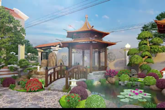 do landscape design, garden design, backyard, swimming pool, and render images