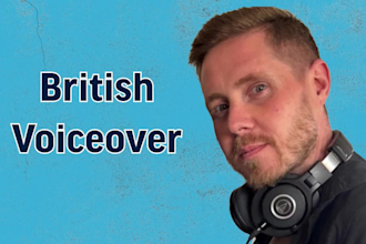 record a british male voice over