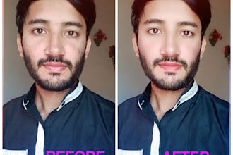 retouch your image with high quality and remove blemish
