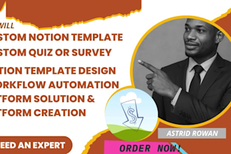 design custom notion templates, jotform solutions, automation,  quiz surveys