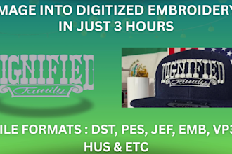 digitize portraits or designs for embroidery files