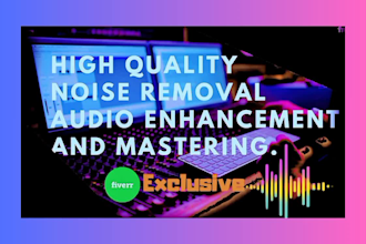 clean up, fix and enhance your recorded audio in 24 hours