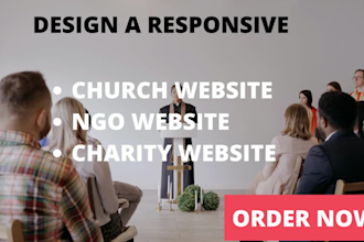 design church website and ministry website, ngo website