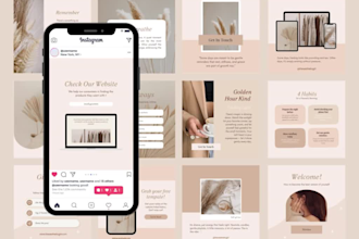 provide aesthetic instagram post templates