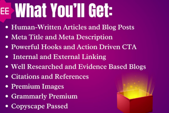write 1500 words SEO articles or blog posts in 24 hours