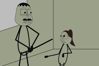draw stick figure animate stick figure 2d stickman animation 2d figure animation