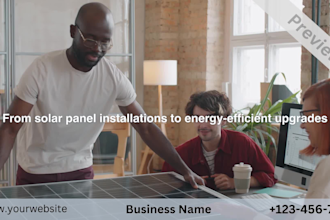do professional solar panel energy or power promo video