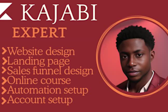 kajabi website design kajabi expert for online course landing page sales funnel