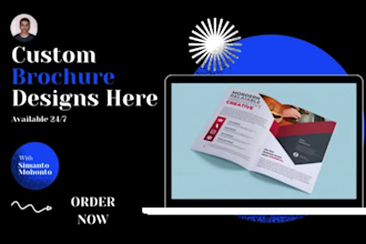 design a modern and eye catching bi fold brochure for your business or event