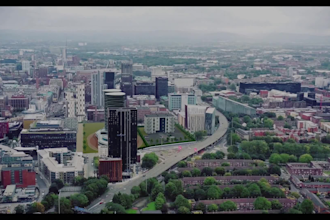 combine a 3d model of your proposed new building with aerial video of the site