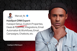 set up hubspot CRM, email automation, workflows, deals, pipelines, integrations
