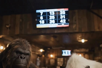 create cinematic funny viral ai vlog gorilla, ai yeti vlog gorilla with sora 2