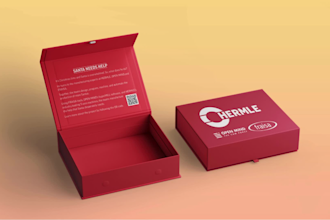 design premium rigid box packaging with dielines and mockups