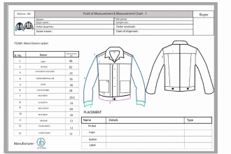 create tech pack for manufacturing , clothing flat sketch