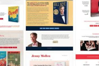 modern book author website design for writers and publishers