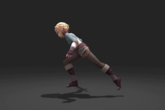 design 3d game character rigging and animation for unity, unreal engine 3d games