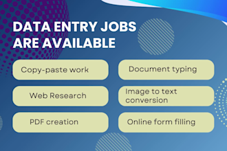 fast data entry, scraping, leads, and file conversions