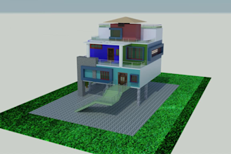 draw 2d floor plans, elevations, sections with detailed annotations in autocad