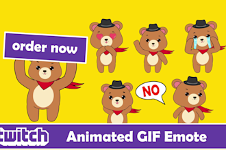 custom animated emotes GIF, bit, emotes for kick, twitch