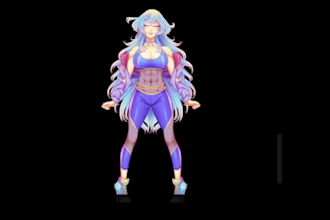 create cute live 2d vtuber model fully rigged custom vr chat anime character