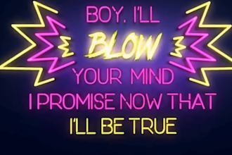 create neon music video, neon lyric video, animated music vide0, music vide0