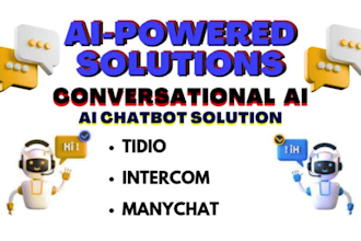 build ai chatbot solution with tidio manychat intercom gorgias
