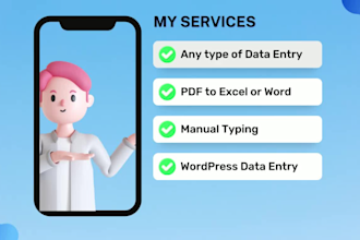 do manual data entry typing work, copy paste data collection