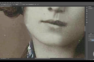 do image restoration, restore old images, image retouching and image editing