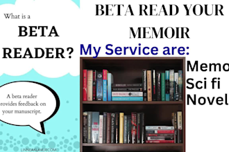 beta read proofread memoir novel sci fi with book editor