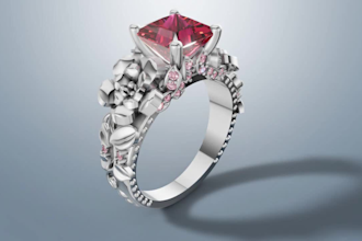 floral inspired engagement ring