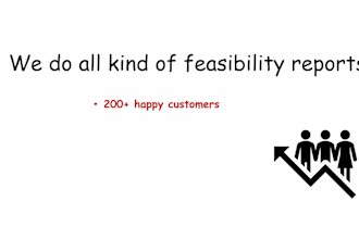 prepare feasibility study report or business plan