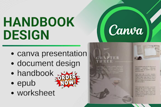 format, design canva presentation, document design, handbook, epub, workbook